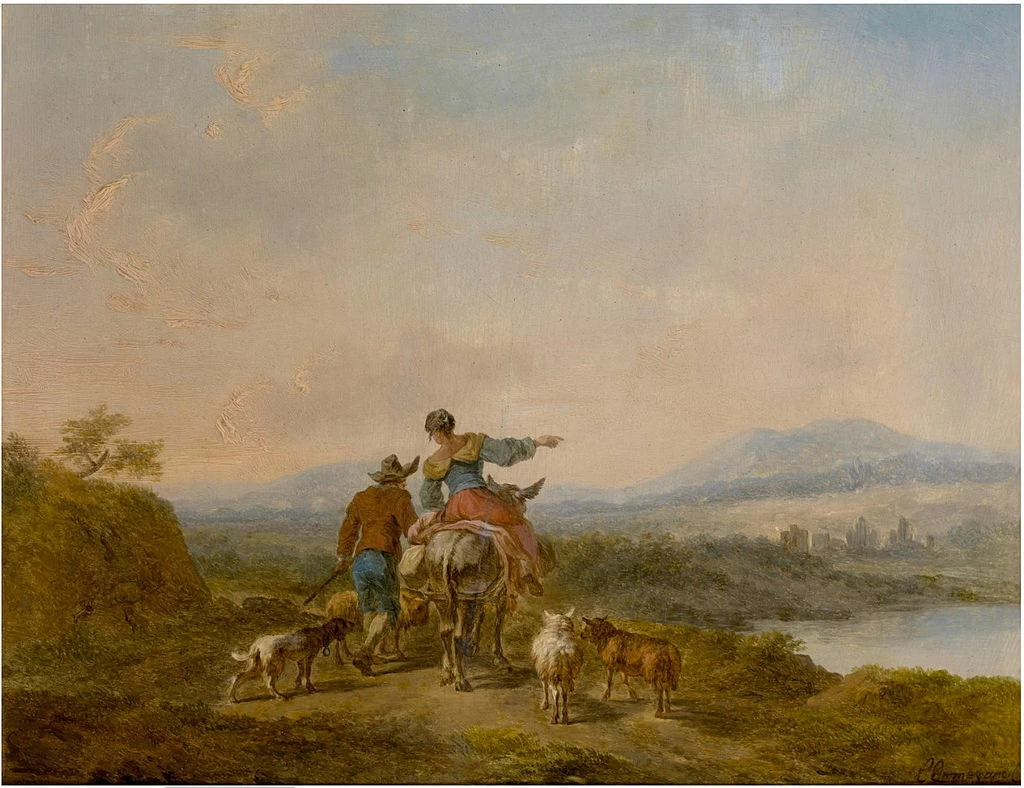 Paesaggio con figure lungo il sentiero